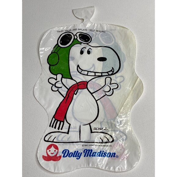 1971 Set 3 Dolly Madison Cupcakes Peanuts Snoopy Inflatables Balloons - Picture 4 of 10